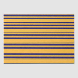 Papel De Seda Marinho azul e amarelo ensolarado cinco faixas