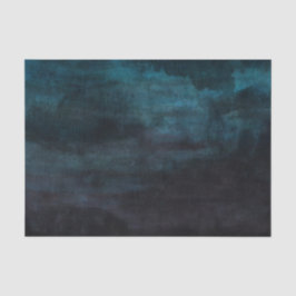 Papel De Seda Marinho Azul e Teal Modern Watercolor Casamento