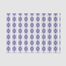 Marinho e Cor damasco branca