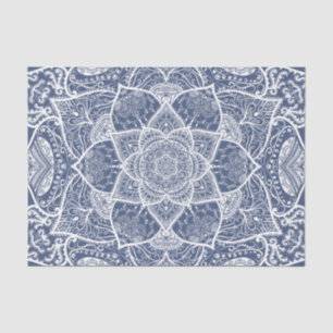 Papel De Seda Marinho e mandala branca - Loergann no tubarão de