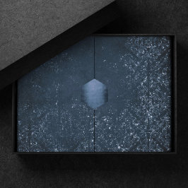 Papel De Seda Marinho Glimmery Grunge | Damasco Azul Espelho