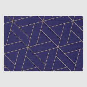 Papel De Seda Marinho profundo azul e Dourado