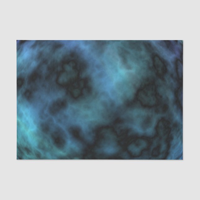 Papel De Seda Mármaco Azul Faux (Frente )