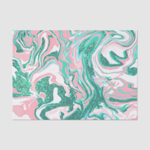 Papel De Seda Mármaco Verde-Cor-de-Rosa-Cor-de-Rosa Moderno