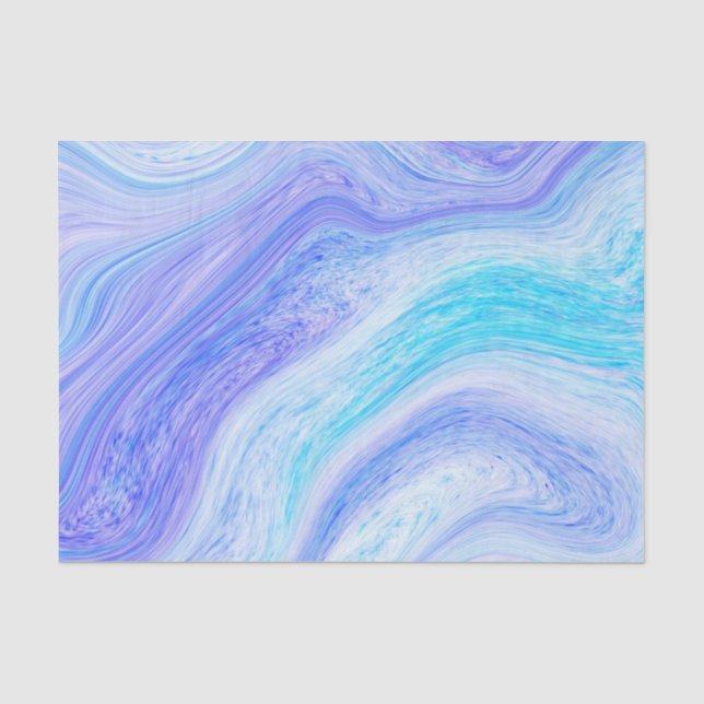 Papel De Seda Mármore Azul e Roxo (Frente )