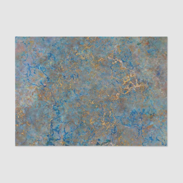 Papel De Seda Mármore luxuoso do Lazuli de Lapis (Frente )