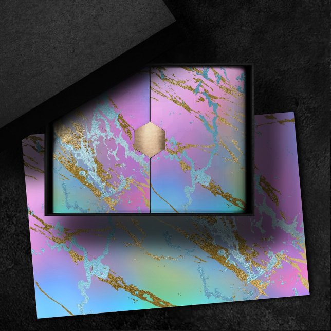 Papel De Seda Mármore Milenar | Ombre Pastel Arco-íris Divertido (Criador carregado)