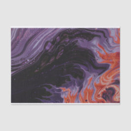 Papel De Seda Mármore Preto e Vermelho