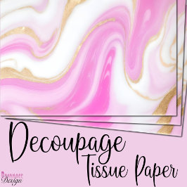 Papel De Seda Mármore redemoinho brilhante dourado branco rosa a