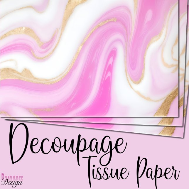 Papel De Seda Mármore redemoinho brilhante dourado branco rosa a (Criador carregado)