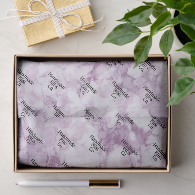 Papel De Seda Mármore Roxo Escuro Suave (Presente)