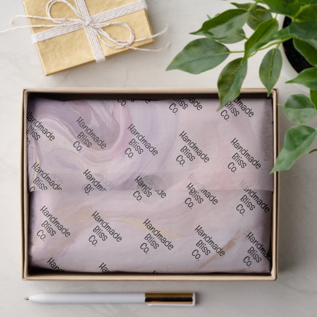 Papel De Seda Mármore Rústico de Pêssego Suave (Presente)