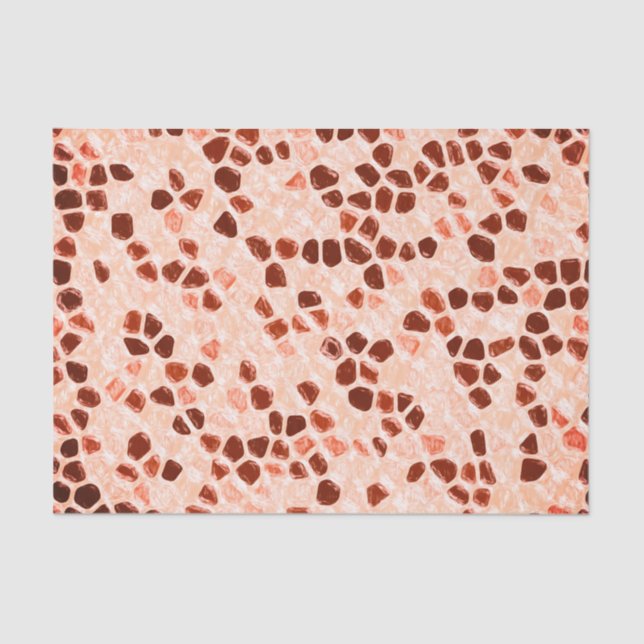 Papel De Seda Marrom Bege Rosa Coral Laranja (Frente )