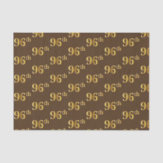 Papel De Seda Marrom, Faux Dourado 96º (99º-Sexto) Evento (Frente )
