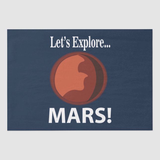 Papel De Seda Marte Vamos Explorar Marte (Frente )