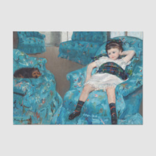 Papel De Seda Mary Cassatt - Menina em uma Poltrona Azul