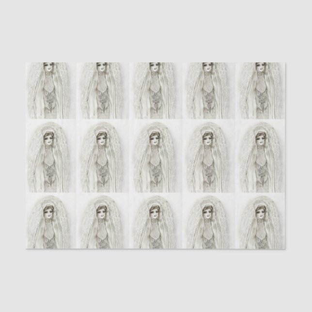 Papel De Seda Mary na gruta (Frente )