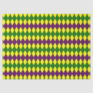 Papel De Seda Máscara de Carnaval Padrão Diamante Harlequim