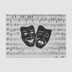 Papel De Seda Máscaras de Prata e Teatro