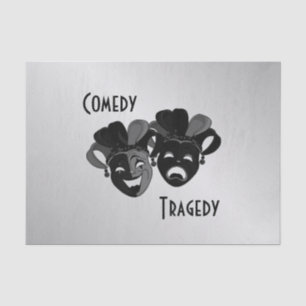 Papel De Seda Máscaras de Teatro de Comédia e Tragédia