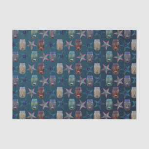 Papel De Seda Mason Jars e Bohemian Stars Pattern