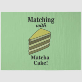 Papel De Seda Matcha Green Cake Comida Engraçado