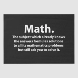 Papel De Seda Math Typografia Engraçada Math