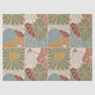 Papel De Seda Matisse Groovy floral Art Nouveau 1970s