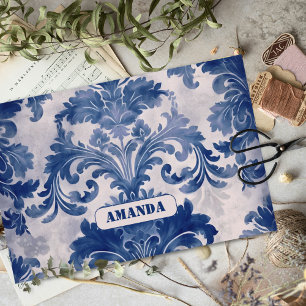 Papel De Seda Mau legado Dó azul toile de jouy monograma
