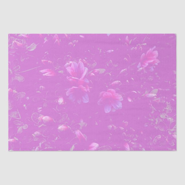Papel De Seda Mauve Flutuante das Flores de Azalea (Frente )