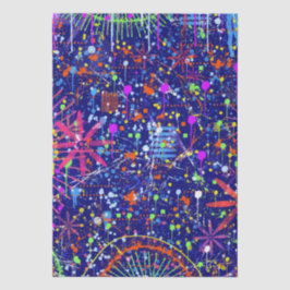 Papel De Seda Maximalismo Abstrato: Roda-gigante à Noite