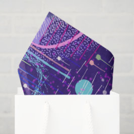 Papel De Seda Maximalista Abstrato sobre Roxo