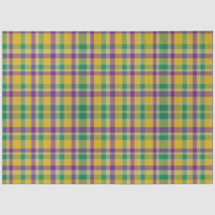 Papel De Seda Medalha colorida Mardi Gras Gingham