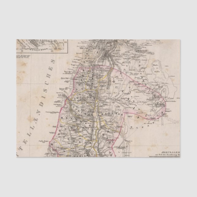 Papel De Seda Médio Oriente, Palestina (Frente )