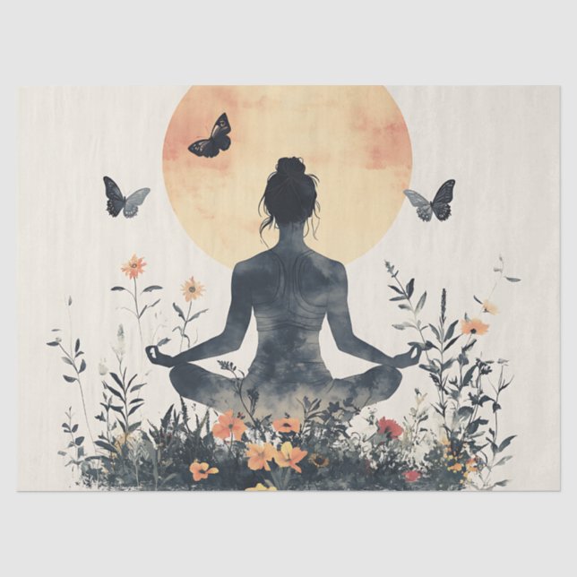Papel De Seda Meditação Serena ao Nascer do Sol (8) (Frente )