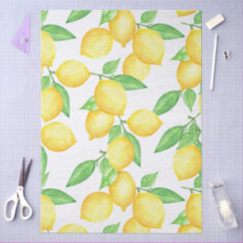 Papel De Seda Mediterrenean Citrus Lemon pattern