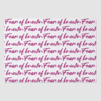 Papel De Seda Medo do conhecimento