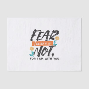 Papel De Seda Medo Não Bíblia Isaiah Verso Design Inspiracional