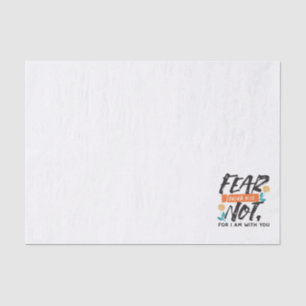Papel De Seda Medo Não Bíblia Isaiah Verso Design Inspiracional