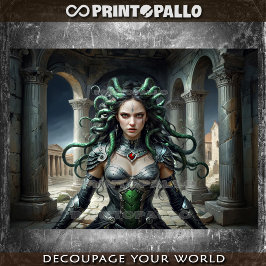 Papel De Seda Medusa Mito: Hora de Poseidon pagar sua conta