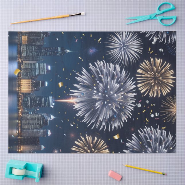 Papel De Seda Meia-Noite no Céu (Arte )