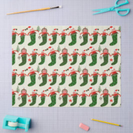 Papel De Seda Meias de Natal Tesouros Retro