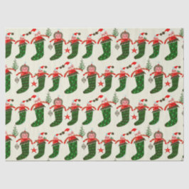 Papel De Seda Meias de Natal Tesouros Retro