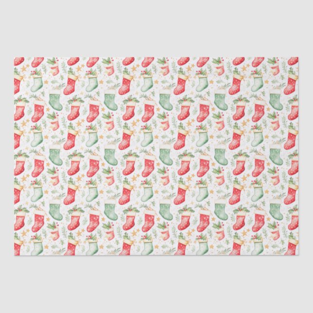Papel De Seda Meias Festivas de Natal (Frente )