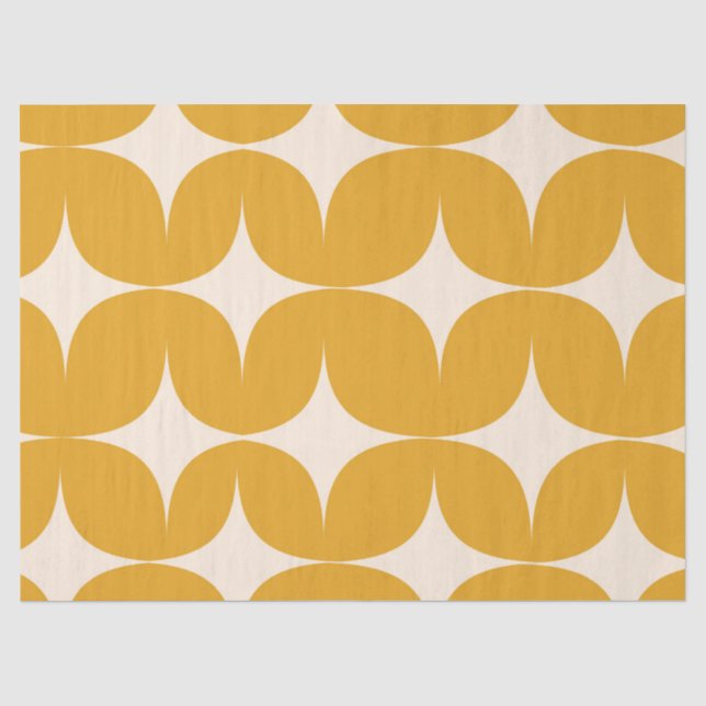 Papel De Seda Meio do Século Moderno Bege Explosões de Estrelas  (Frente )