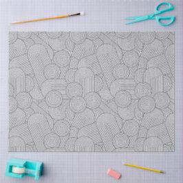 Papel De Seda Meio século Arco Geométrico Branco Preto