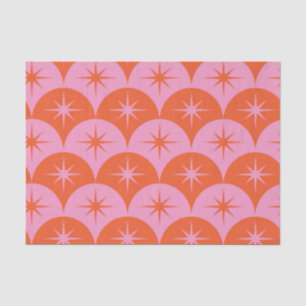 Papel De Seda Meio século estoura-se em laranja e cor-de-rosa
