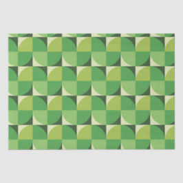 Papel De Seda Meio século geométrico verde