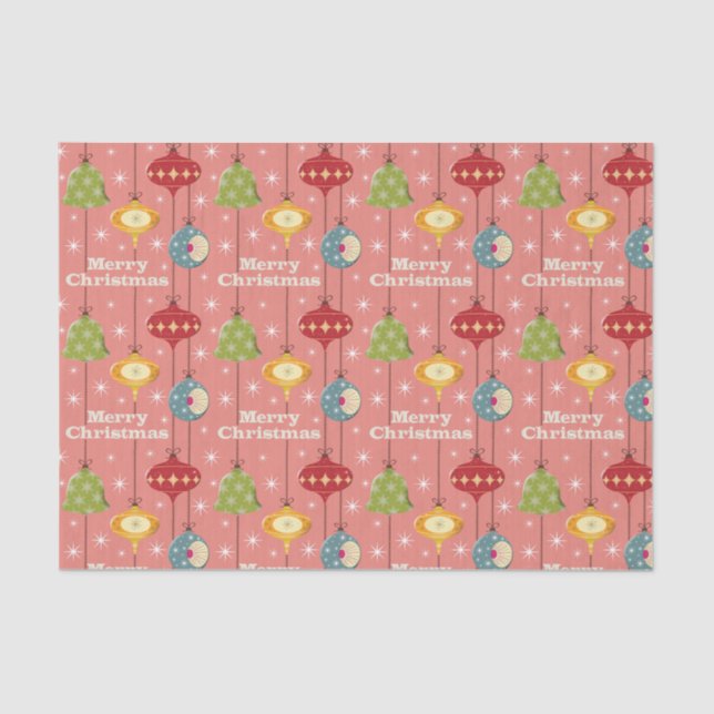 Papel De Seda Meio século Modern Christmas Baubles (Frente )