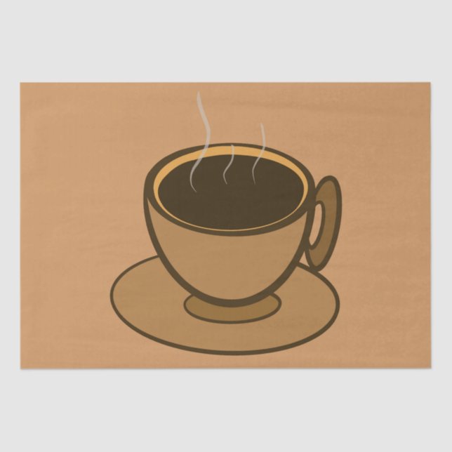 Papel De Seda Meio século Moderno Café Marrom (Frente )